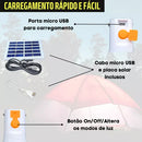 Lâmpada Camping Lampião Led Potente Solar Usb Barraca Pesca