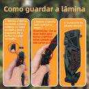 Canivete Retrátil Portátil De Bolso Faca Camping Pesca Caça