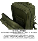 Mochila Militar Masculina Tática Impermeável Grande Trilha