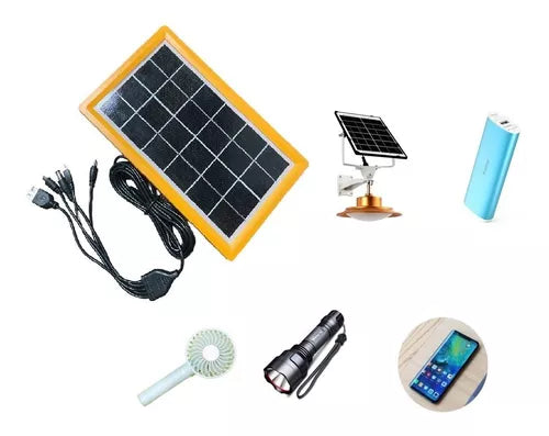 Placa Solar 6v 3w Com Usb Para Camping/carrega Celular