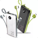 Power Bank 20.000mah Carregador Rápido Com Display Portátil