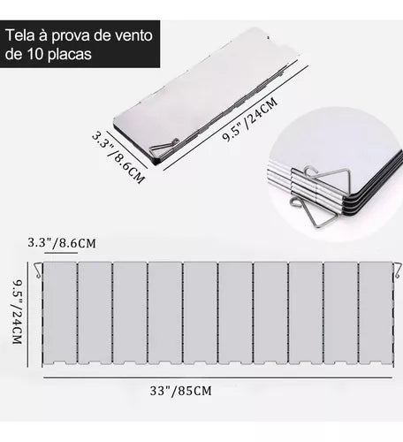 Protetor De Vento Para Fogareiro Wind Shield Joyfox Camping