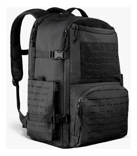 Mochila Tática Commander 50 L Cor Preta Design de Tecido Liso