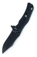 Canivete tático Spunk Invictus afiado com trava liner lock aço inoxidável All Black para EDC