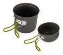 Mini Fogareiro + Conjunto Panela Camping 2 Peças+ Talheres