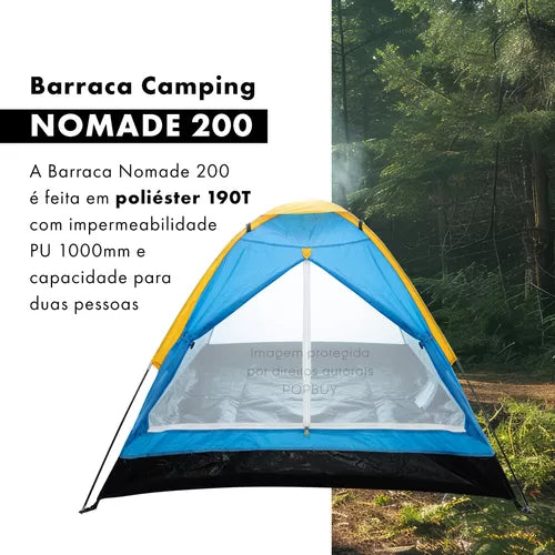 Barraca Camping 2 Pessoas Impermeável 1000mm Acampamento