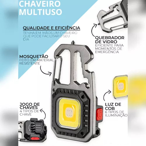 Lanterna Magnetica Multi Função De Bolso Pesca Caça Mecanica Cor da lanterna Preto Cor da luz Quadrado