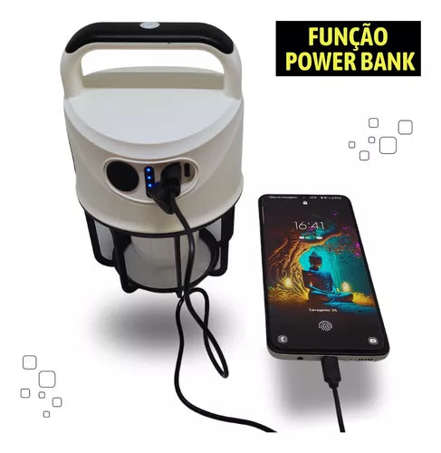 Lâmpada Para Acampamento Barraca Led Forte Recarregável Usb