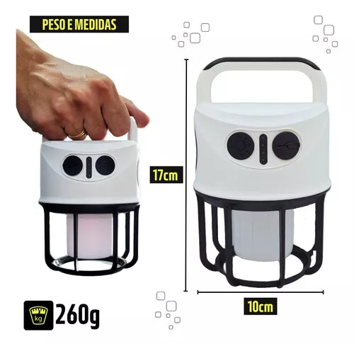 Lâmpada Para Acampamento Barraca Led Forte Recarregável Usb