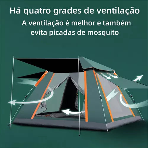 Barraca De Camping Automática Upf 50+ Impermeável 1500mm Grande Para 5-8 Pessoas