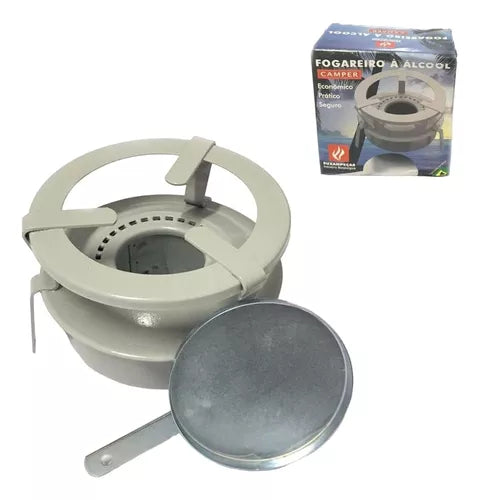 Fogareiro A Álcool Fogão Camping Portátil Espiriteira Pesca