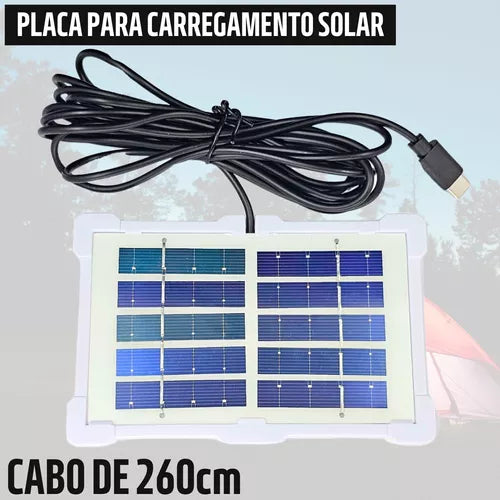 Lampião Led Potente Recarregável Lamparina Camping Barraca