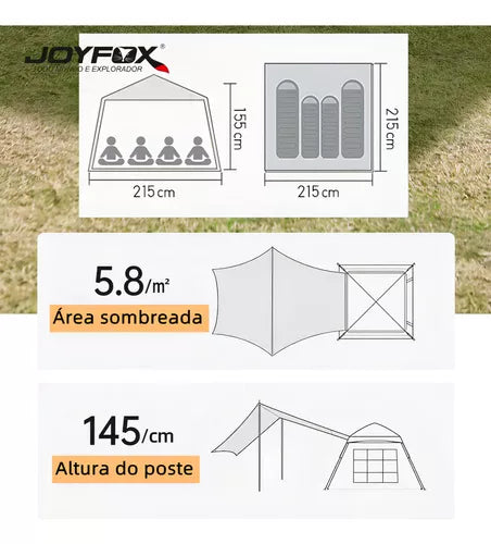 Barraca Acampamento Camping Automatica Impermeavel 4 Pessoas