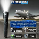 Lanterna Led Tática Recarregável Potent 2km Alumínio De Avião