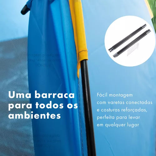 Barraca Camping 2 Pessoas Impermeável 1000mm Acampamento