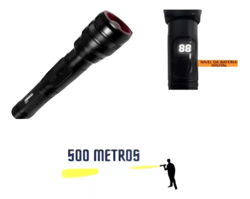Lanterna Tática Recarregável Led W100 Super Potente