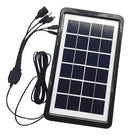 Carregador Portátil Placa Energia Painel Solar Usb Celular Cor Preto