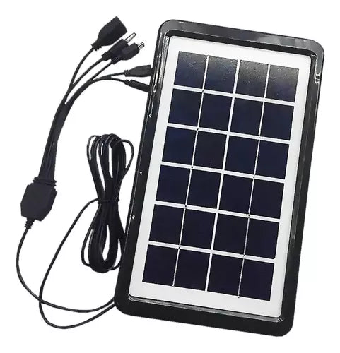 Carregador Portátil Placa Energia Painel Solar Usb Celular Cor Preto