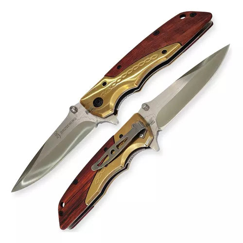Canivete Tático Semi Automático Original Browning Gold