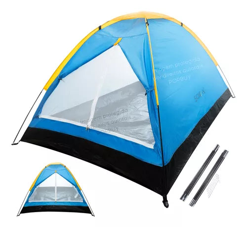 Barraca Camping 2 Pessoas Impermeável 1000mm Acampamento