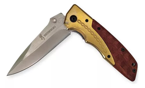 Canivete Tático Semi Automático Original Browning Gold