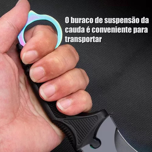 Kit 2 Karambit Faca Afiada Tática Militar + Bainha