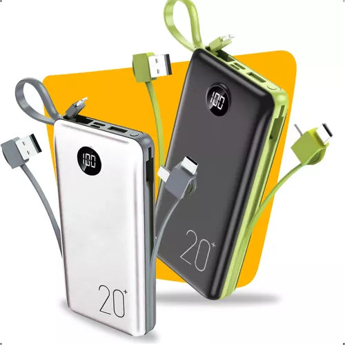 Power Bank 20.000mah Carregador Rápido Com Display Portátil