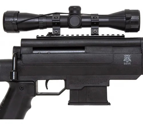 Carabina Pressão Sniper Sag Black Ops 5,5mm Lançamento Kit
