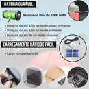 Lampião Led Potente Recarregável Lamparina Camping Barraca