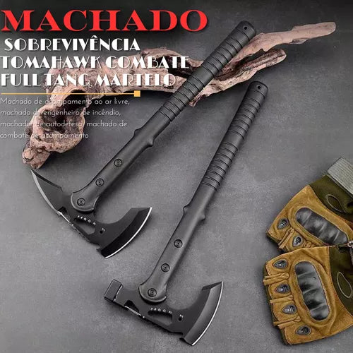 Machado Sobrevivência Tomahawk Combate Full Tang Martelo