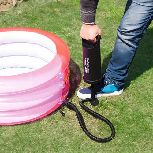 Bomba De Ar Manual Com 3 Bicos Adaptadores Para Infláveis