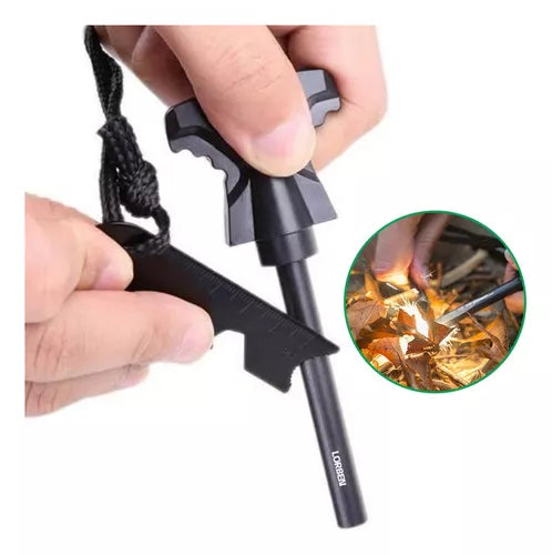 Pederneira Para Acender Fogo Isqueiro Magnésio Camping