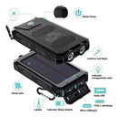 Powerbank 20000 Mah Carregador Solar C/luzes + Bússola Preto.