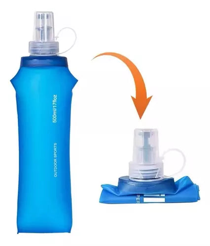 Garrafa De Água Mole Dobrável Corrida Silicone Squeeze