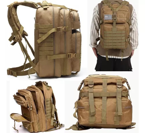 Mochila Tática Militar Impermeável Reforçada Grande 50l Eua