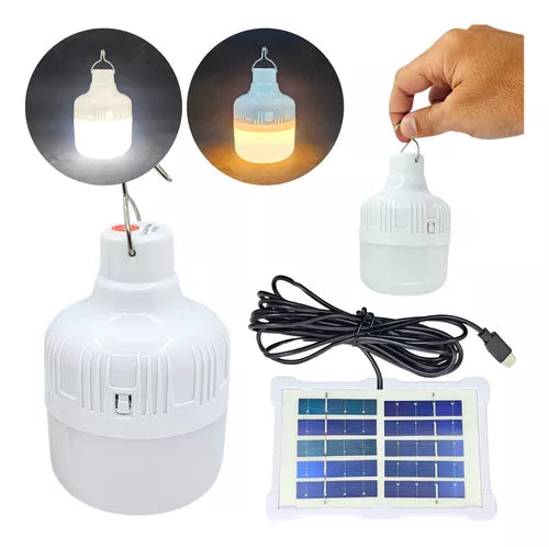 Lampião Led Potente Recarregável Lamparina Camping Barraca
