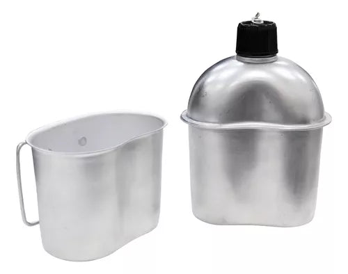 Cantil + Caneca Alumínio Xepa Ntk Nautika Tático 0,9l Verde