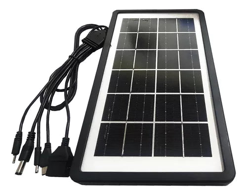 Carregador Portátil Placa Energia Painel Solar Usb Celular Cor Preto