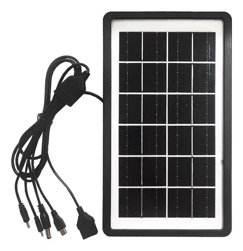 Carregador Portátil Placa Energia Painel Solar Usb Celular Cor Preto