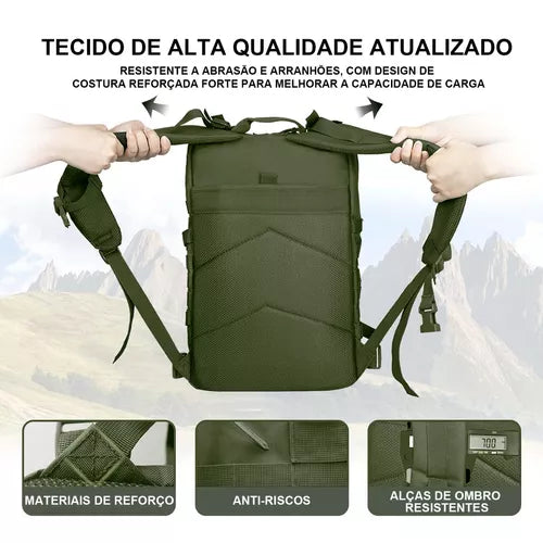 MODUS Mochila Tática Militar Camping Reforçada 50 Litros Impermeável