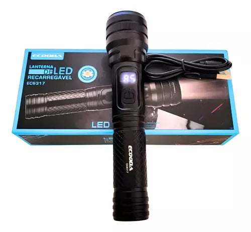 Lanterna Tática Recarregável Led W100 Super Potente