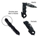 Canivete Tático Retrátil Saque Rápido Afiado Camping Pesca