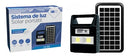 Kit Bateria Portátil Painel Solar 3 Lâmpadas Led Rádio Mp3
