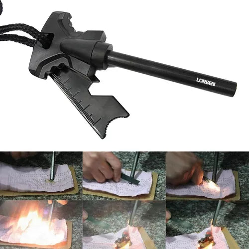 Pederneira Para Acender Fogo Isqueiro Magnésio Camping