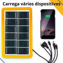 Placa Solar Carregador Usb Varias Entradas 6v Celular Tablet