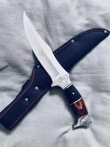 Faca De Caça Pesca Churrasco Luxo Fulltang Inox Slk...