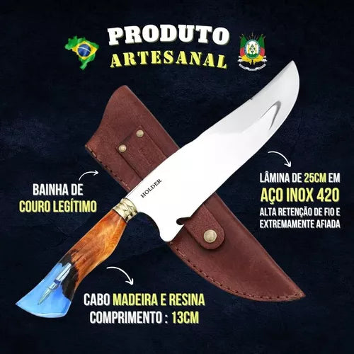 Faca Churrasco Picanheira 10 Pol, Aço Inox Personalizada