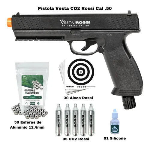 Pistola De Paintball Vesta Co2 Rossi Cal .50 Home Defense