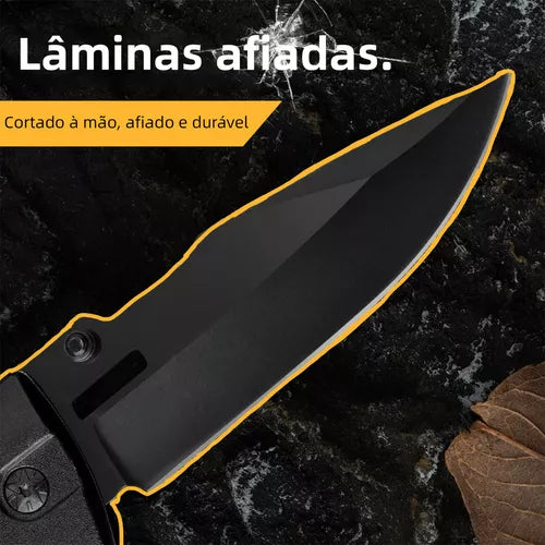 Canivete Retrátil Portátil De Bolso Faca Camping Pesca Caça