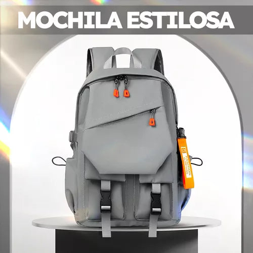 Mochila Escolar Faculdade Notebook Moderna Saída Cabo Usb